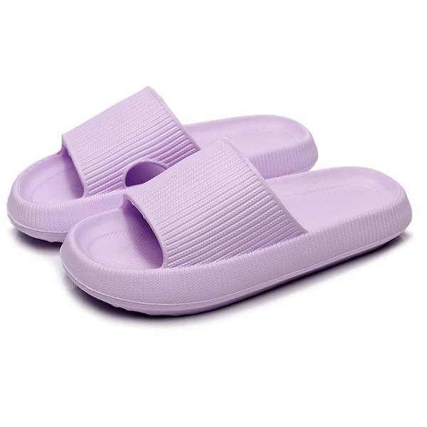 Tjockbottnade molntofflor mjuka EVA-tofflor för inomhusbruk med halkskydd purple 40-41