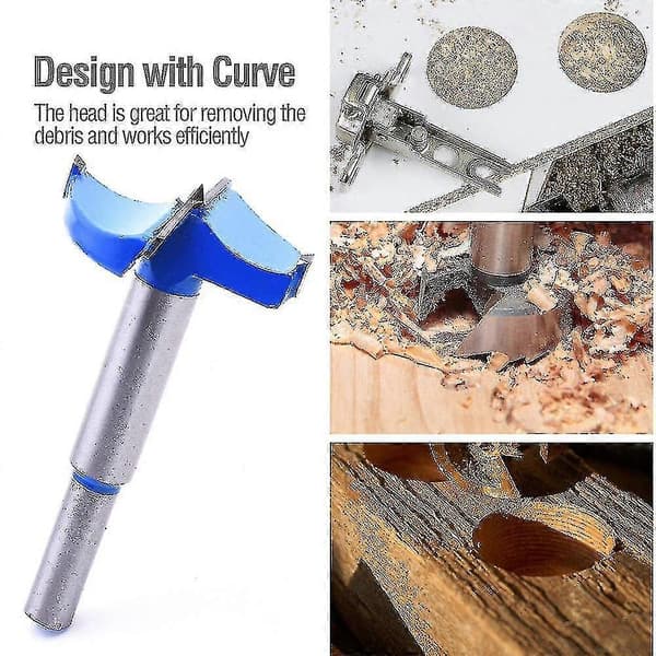 15-100mm Forstner Bit Trebearbeiding Borsett Boring Hullsagskutter Tct Hex/rund Shank 23mm