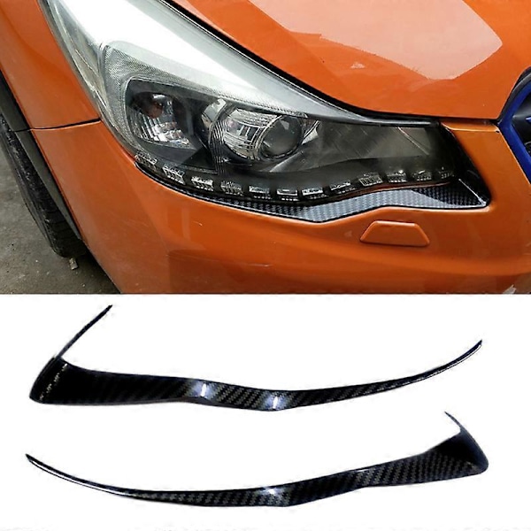 Bil Karbonfiber ABS Hode Frontlys Deksel Trim Øyenbryn for XV 2012-2016