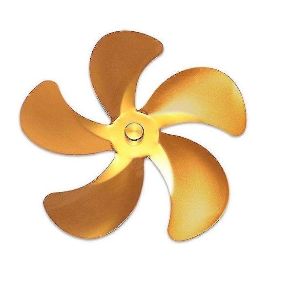 Ny Varm Luft Vifte Peisvifte Blad For Brenning av Treboks Gold