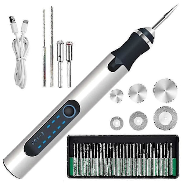 Elektrisk Graverings Penna Sladdlös Mini Graverings Penna Med 3 Justerbara Hastigheter 300mah Laddningsbar Graverings