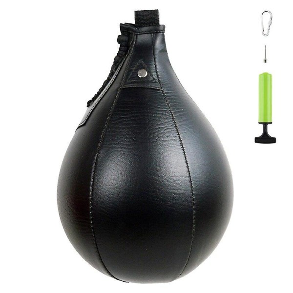 Pu Päronformad boxning Hängande Speed Ball Fitness Sportutrustning Black
