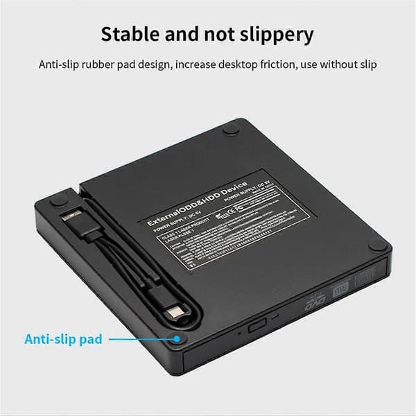 DVD Ekstern USB3.0 Leser CD-spiller Brenner Optiske Diskstasjoner for PC Laptop Notebook