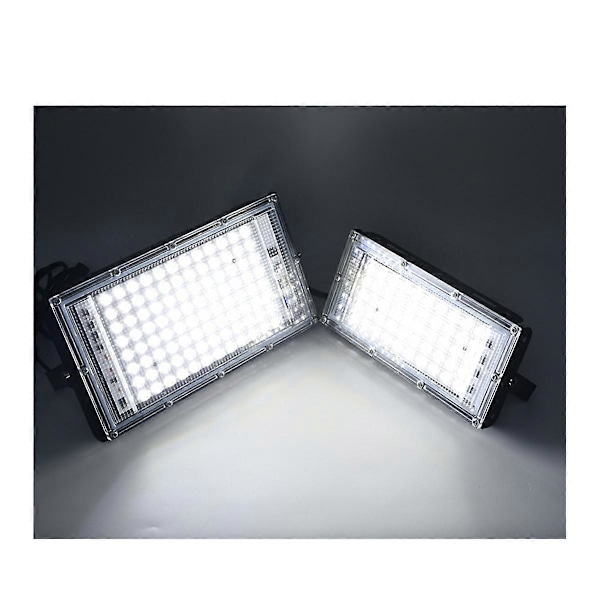 LED Strålkastare, Utomhus Spotlight, Energieffektiv Pearl Point Strålkastare, Vägglampa, Trädgårdsbelysning, 6500K, 50W