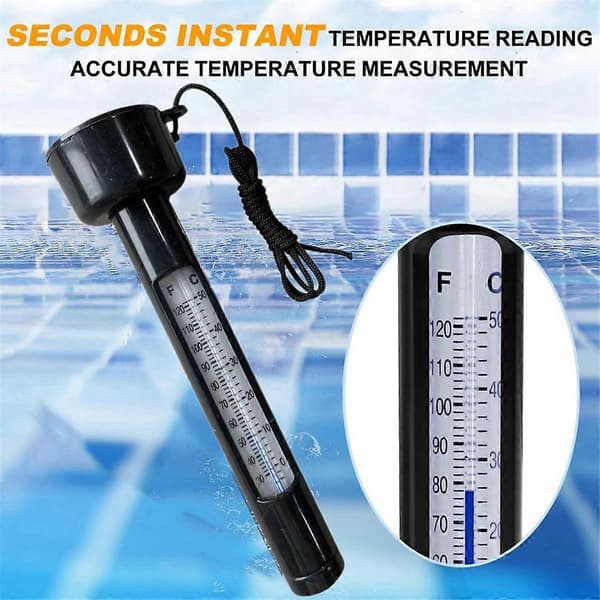 Pooltermometer, Pooltemperaturtermometer Flytande Lättläst, för Utomhus- och Inomhuspooler och Spa