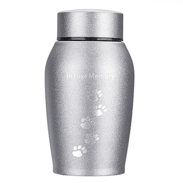 Kremationsurna i rostfritt stål för husdjur, hund, katt, fågel, mus 250ML Footprint