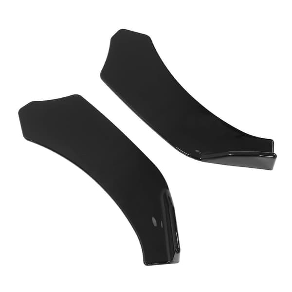 4 ST Framspoiler Läpp Kit Splitter Fyrdelad Form för Bilmodifiering Främre Stötfångarskydd (Blank Svart)