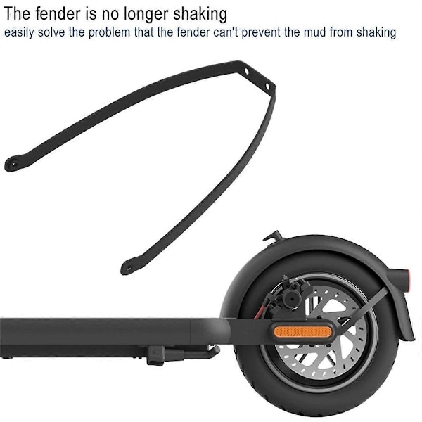 Bakre del med bakljuskit för 4 Pro Mi4 Elscooter Bakre Skärm Stänkskärm Fäste Stöddelar