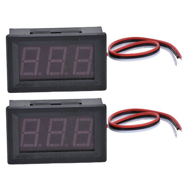 3-tråds DC Digital Display Voltmeter Display 0,56 tum LED Digital Extern Displaymodul DC 0-99,9V (Blå Röd)