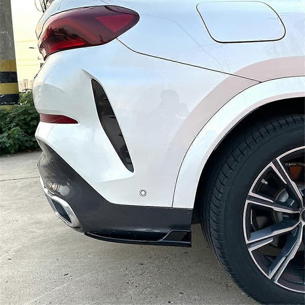 Takapuskurin Canards Spoiler Splitter Diffuusorin Suojus Lisävarusteet X6 G06 2019-2022, ABS Musta