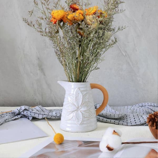 Lantlig Gårdsvas Skrivbordsblomsterarrangemang Dekoration är Mycket Lämplig för Vardagsrum & Matsalsdekoration