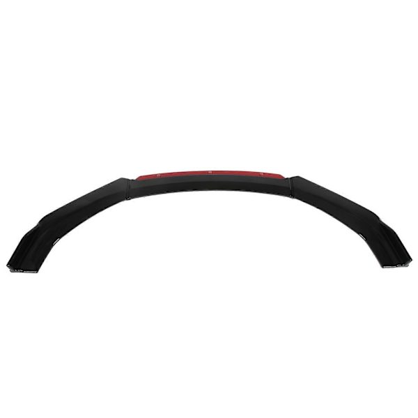 Frontfangerleppe Spoiler Splitter Kit Universelt Aerodynamisk Tilbehør for Bilmodifikasjon Blank Svart+Rød