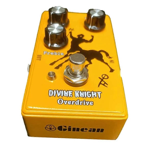 Gitarreffekt Divine Knight Overdrive Pedal med Gain, Volym och Freble-knapp, Horse Drive Effektpedal, Gitarrpedal