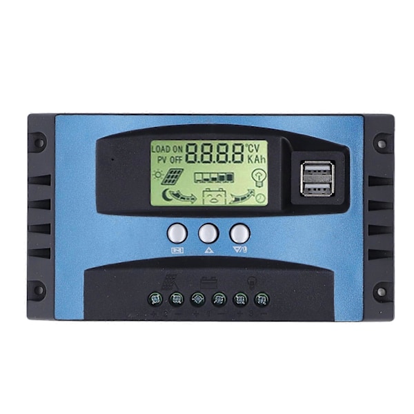 MPPT Solarladdningsregulator 3-fas Laddning Skyddande Solpanel Batteriregulator 12V 24V 60A