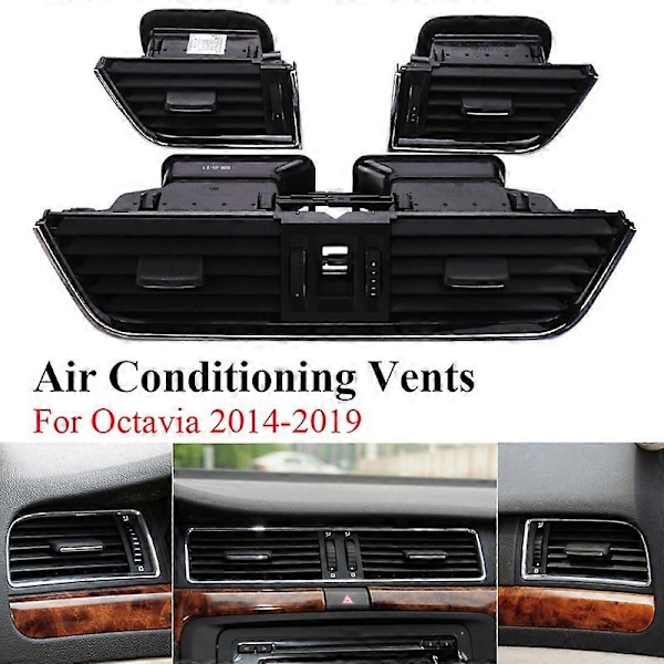 Instrumentbräda AC Luftkonditionering Ventilationsutloppssatser för 2014-2019