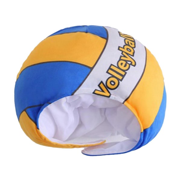 Volleyboll Plysch Hatt Extra Mjuk Realistiskt Utseende Bedårande Tvättbar Fullt Fylld Dekorativ Icke-Bleknande Nyhet Volleyboll Plysch Hatt Cosplay Huvudbonad