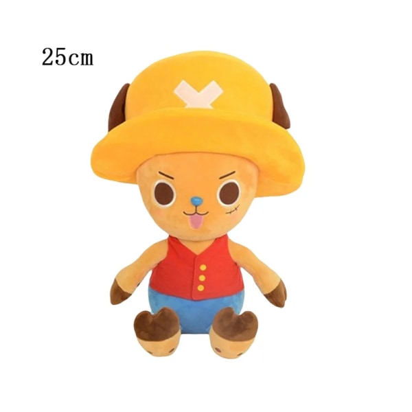 25 cm plysch fylld leksak Luffy Zoro Chopper Ess Tecknad Anime Character Docka Barnfödelsedagspresent Kawaii Juldekoration style 9 25cm