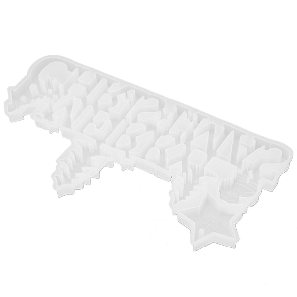 Jule Silikone Resin Form Nem Rengøring Genanvendeligt Sikkert Materiale 3D Bogstavforme Resin til Julepynt Gave