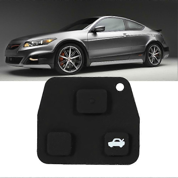 3-knapps fjernkontroll bilnøkkel fob etui skall gummipute for Toyota Avensis Corolla Lexus Rav4