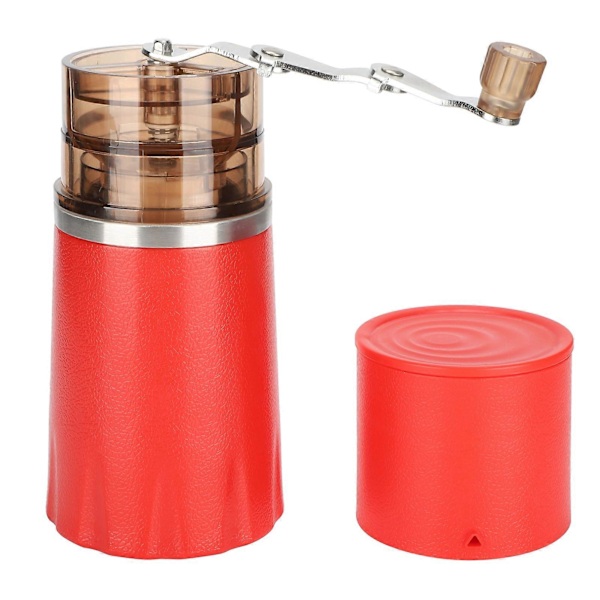 4 i 1 Multifunksjonell Kaffemaskin Kaffekvern Kopp Manuell Bønnekvern Kaffetilbehør Rød