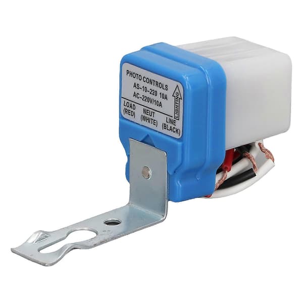 Lyssensor Kontrollbryter Gatelampe Regntett Sensor Kontroller Mørk Automatisk Åpen AC220V 10A