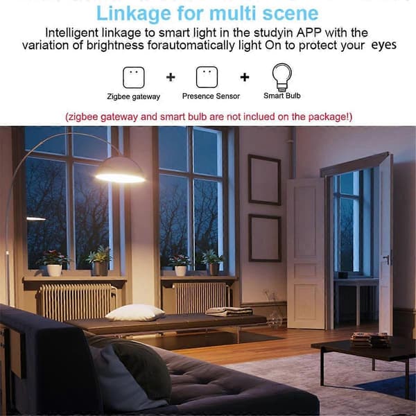 Tuya Zigbee 24G Millimetervågs Radar för Människodetektering med Ljussensor, Rörelsesensorer, Smarta Hem