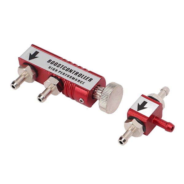 Manuell Turbo Boost Controller Kit Aluminiumlegering 1?30PSI Justerbar Universal Passform Rød