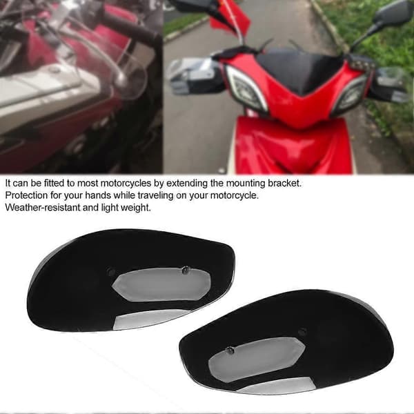 2st Universal Motorcykel Handskydd Vindavvisare Skydd 10mm/0.4in