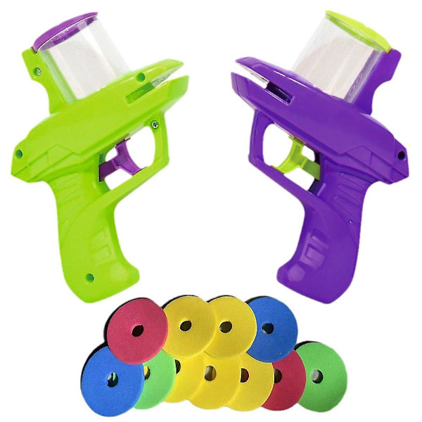 Skumskive Launcher Zip Shot Shooter Skivskytt Flygande Teefat Skivskytt Leksak green