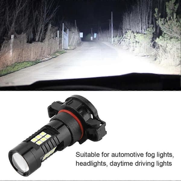 H16 Hvit Tåkelys 21W 3030 SMD LED Bil Front Tåkelys Hovedlyspære DC 12-28V