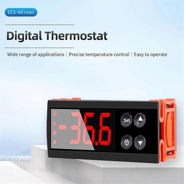 Digital Termostat Hygrostat Temperatur Luftfuktighetskontroller DC12-24V Regulator Värme Kylningskontroll ECS-961NEO