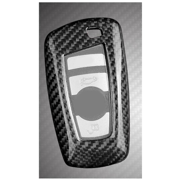 Bilnyckelskal Kolfiber Nyckellös Fjärrkontroll Fob Skyddsfodral för F20 F21 F22 F23 F22 F23 F30 F31 F10 F11 Svart