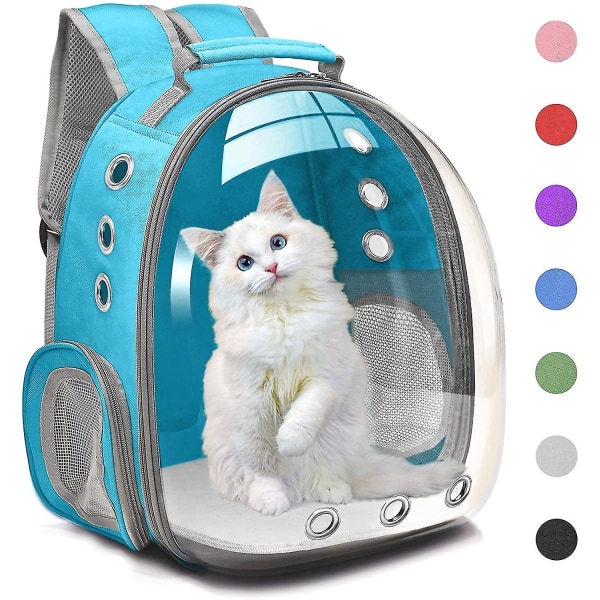 Pet Cat Hund Ryggsäck Stora valp bärväskor Space Capsule Blue