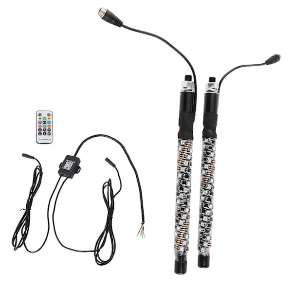 30 cm LED Pisk Lights 12?24V 20 Färger IP67 Vattentät Överbelastningsskydd Fjärrkontroll Flaggstång Antenn Pisk Lampor