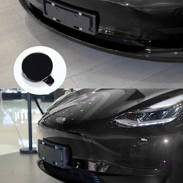 Front Tow Hook Cover til Tesla Model 3, Sort Erstatningskofangerdæksel (1460701-00-b)-hao red
