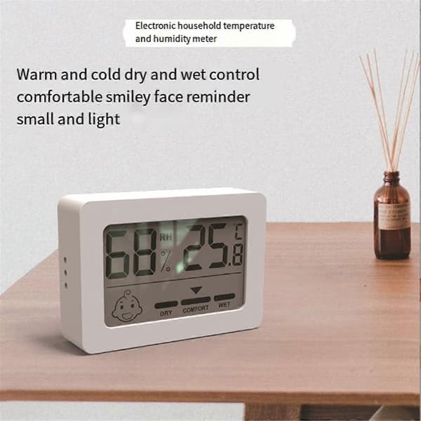 Mini LCD Digital Hygrometer Innendørs Elektronisk Temperatur Hygrometer Sensor Måler Elektronisk Husholdningstermometer Svart