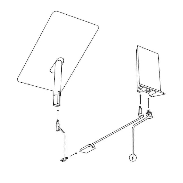Ethernetadapter Rektangulär Skål Antenn Satellit USB Internet Kit för V2/Gen2