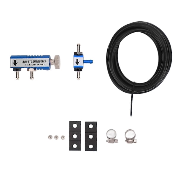 Manuel Turbo Boost Controller Kit Aluminiumlegering 1?30PSI Justerbar Universal Pasform Blå
