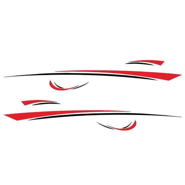 Rv Camper Universal Body Sticker Diy Striber Billede Mærkat Dekoration Til Campingvogn Trailer Red