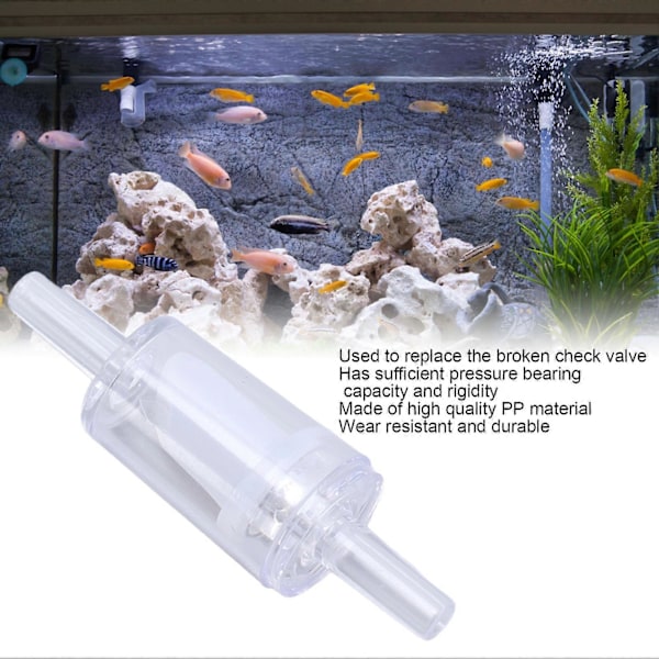 10 st Backventil 4mm PP Luftpump Akvarium 1-vägs Vattenstopp Backventil för Akvarium Vit