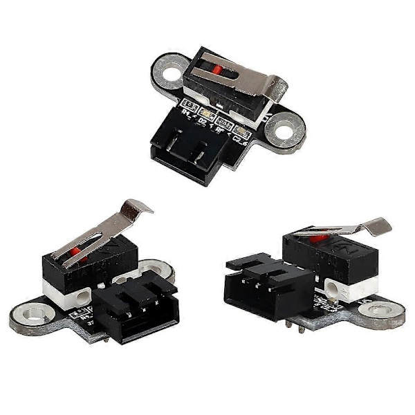 6 st 3D-skrivare Strömbrytare Mekanisk gränslägesbrytare Modul Mini Endstop-brytare med 1M 3-stiftskabel för 3D-skrivardelar
