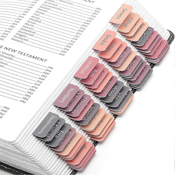 5 Ark Bibel Etikett Klistremerker Stor Skrift Lett å Påføre Stilig Boho Farger Holdbar Design Jordfarge Gullfolie Bibel Faner