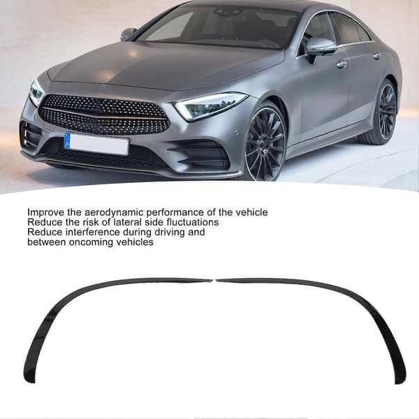 1 Par Frontkofanger Spoiler Trim Blank Sort Kofanger Splitter Diffuser Erstatning til Benz CLS?Klasse C257 AMG?Line