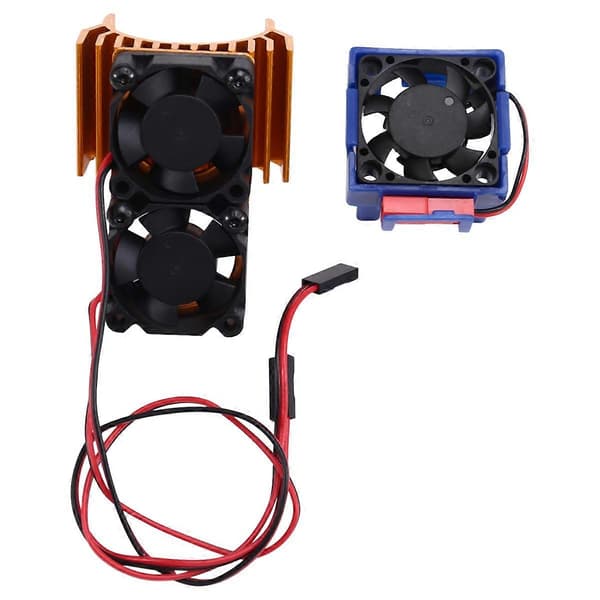 VXL-3s ESC Køleventilator og Motor Dobbelt Ventilatorsæt Kompatibelt med til Slash Stampede Guld
