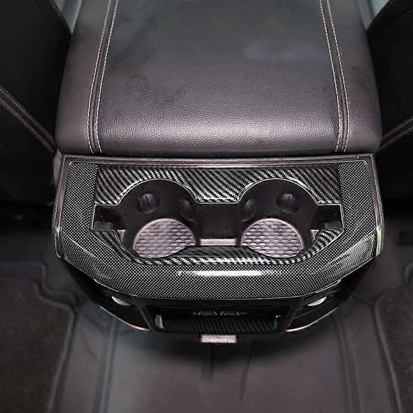 för Ram 1500 2019 2020 Biltillbehör Baksäte Vattenkopp Ram Skydd Trim Kolfiber ABS