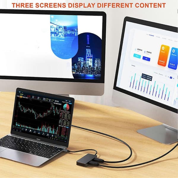 7-i-1 Dockingstasjon Multi-skjerm Samtidig Visning 5Gbps Høy Overføringshastighet USB3.0 Adapter Hub for MacBook Pro