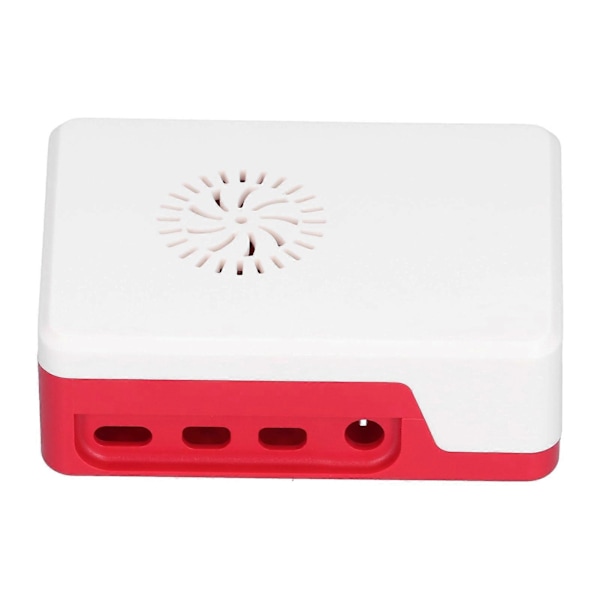 Kotelo Raspberry Pi 4B ABS-kuorelle, jäähdytyselementti, yksinkertainen irrotettava yläkansi, suojaava kotelo, yläosa valkoinen, alaosa punainen