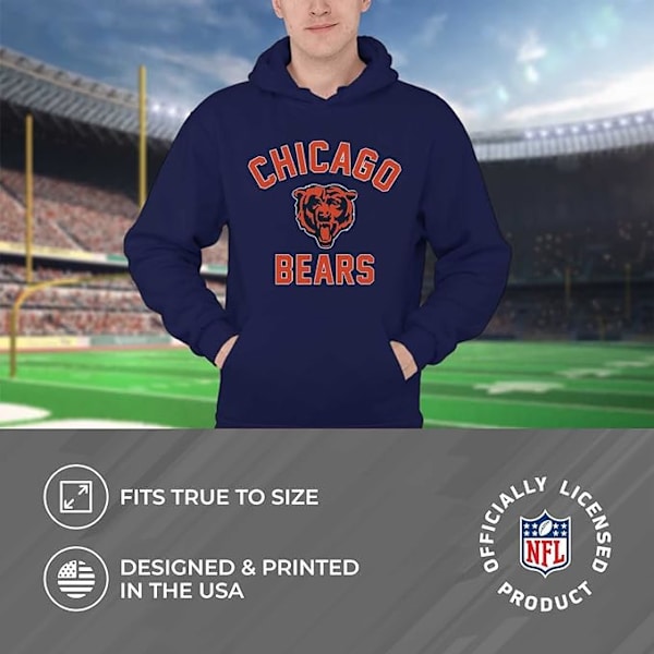 Team Fan Apparel NFL Huvtröja för vuxna - Polyester, ull och bomullsblend - Håll dig varm och representera din teams stil style 12 2XL