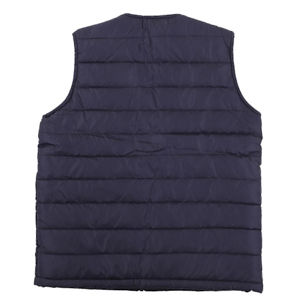 Opvarmet Vest V-hals Smart Konstant Temperatur Åndbar Varm Varmevest til Vinter Kongeblå 4XL