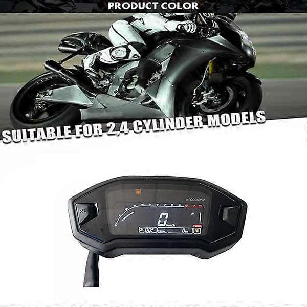 Universal Motorsykkel LCD Digitalt Meter Speedometer Odometer Turteller 1200RPM Måler